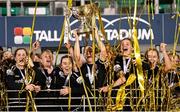 21 November 2021; Wexford Youths captain Kylie Murphy and team-mates celebrate with the cup following the 2021 EVOKE.ie FAI Women's Cup Final between Wexford Youths and Shelbourne at Tallaght Stadium in Dublin. Photo by Stephen McCarthy/Sportsfile