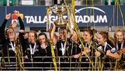 21 November 2021; Wexford Youths captain Kylie Murphy and team-mates celebrate with the cup following the 2021 EVOKE.ie FAI Women's Cup Final between Wexford Youths and Shelbourne at Tallaght Stadium in Dublin. Photo by Stephen McCarthy/Sportsfile