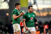 21 November 2021; Dan Sheehan, left, and Cian Healy of Ireland during the Autumn Nations Series match between Ireland and Argentina at Aviva Stadium in Dublin. Photo by Seb Daly/Sportsfile