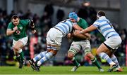 21 November 2021; Tadhg Beirne of Ireland is tackled by Lucas Paulos of Argentina during the Autumn Nations Series match between Ireland and Argentina at Aviva Stadium in Dublin. Photo by Brendan Moran/Sportsfile