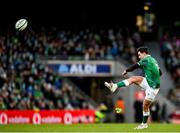 21 November 2021; Joey Carbery of Ireland kicks a penalty during the Autumn Nations Series match between Ireland and Argentina at Aviva Stadium in Dublin. Photo by Harry Murphy/Sportsfile