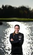 22 November 2021; Jamie Finn poses for a portrait during a Republic of Ireland Women media day at Castleknock Hotel in Dublin. Photo by Stephen McCarthy/Sportsfile