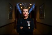 22 November 2021; Savannah McCarthy poses for a portrait during a Republic of Ireland Women media day at Castleknock Hotel in Dublin. Photo by Stephen McCarthy/Sportsfile