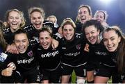 21 November 2021; Wexford Youths players celebrate following the 2021 EVOKE.ie FAI Women's Cup Final between Wexford Youths and Shelbourne at Tallaght Stadium in Dublin. Photo by Stephen McCarthy/Sportsfile