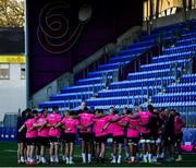 22 November 2021; Leinster players huddle during a Leinster Rugby squad training at Energia Park in Dublin. Photo by Harry Murphy/Sportsfile