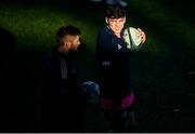 22 November 2021; Jimmy O'Brien, right, and Ross Byrne during a Leinster Rugby squad training at Energia Park in Dublin. Photo by Harry Murphy/Sportsfile