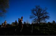 21 November 2021; Mark Kenneally of Clonliffe Harriers AC, Dublin, competing in the Senior Men's event during the Irish Life Health National Cross Country Championships at Santry Demense in Dublin. Photo by Ramsey Cardy/Sportsfile