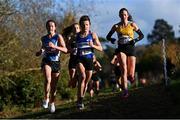 21 November 2021; Jennifer Elvin of Finn Valley AC, Donegal competing in the Senior Women's event during the Irish Life Health National Cross Country Championships at Santry Demense in Dublin. Photo by Ramsey Cardy/Sportsfile