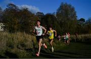 21 November 2021; Sean Cotter of Craughwell AC, Galway, competing in the Junior Men's event during the Irish Life Health National Cross Country Championships at Santry Demense in Dublin. Photo by Ramsey Cardy/Sportsfile