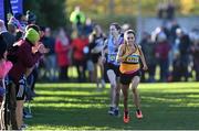 21 November 2021; Jane Buckley of Leevale AC, Cork, competing in the Junior Women's event during the Irish Life Health National Cross Country Championships at Santry Demense in Dublin. Photo by Ramsey Cardy/Sportsfile