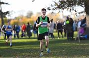 21 November 2021; John Hanley of Monaghan Phoenix AC, Monaghan, competing in the Boys U16 event during the Irish Life Health National Cross Country Championships at Santry Demense in Dublin. Photo by Ramsey Cardy/Sportsfile