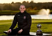 22 November 2021; In attendance during the announcement of the PFA Ireland Award Nominees 2021 is, PFA Ireland Player of the Year Nominee Georgie Kelly of Bohemians at Castleknock Golf Club in Dublin. Photo by Sam Barnes/Sportsfile