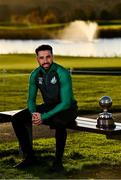 22 November 2021; In attendance during the announcement of the PFA Ireland Award Nominees 2021 is, PFA Ireland Player of the Year Nominee Roberto Lopes of Shamrock Rovers at Castleknock Golf Club in Dublin. Photo by Sam Barnes/Sportsfile