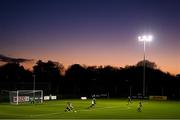 22 November 2021; A general view of a Republic of Ireland Women training session at the sun sets at the FAI National Training Centre in Abbotstown, Dublin. Photo by Stephen McCarthy/Sportsfile