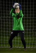 22 November 2021; Goalkeeper Megan Walsh during a Republic of Ireland Women training session at the FAI National Training Centre in Abbotstown, Dublin. Photo by Stephen McCarthy/Sportsfile