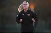 22 November 2021; Savannah McCarthy during a Republic of Ireland Women training session at the FAI National Training Centre in Abbotstown, Dublin. Photo by Stephen McCarthy/Sportsfile