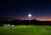 22 November 2021; A general view of a Republic of Ireland Women training session as the sun sets at the FAI National Training Centre in Abbotstown, Dublin. Photo by Stephen McCarthy/Sportsfile