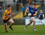 7 November 2021; Odhran Doherty of Naomh Conaill in action against Eoin Dowling of St Eunan's during the Donegal County Senior Club Football Championship Final match between St Eunan's and Naomh Conaill at MacCumhaill Park in Ballybofey, Donegal. Photo by Ramsey Cardy/Sportsfile