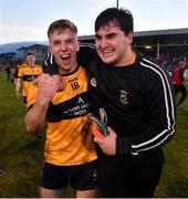 7 November 2021; Peter McEniff of St Eunan's, left, celebrates after the Donegal County Senior Club Football Championship Final match between St Eunan's and Naomh Conaill at MacCumhaill Park in Ballybofey, Donegal. Photo by Ramsey Cardy/Sportsfile