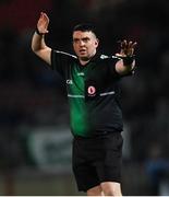 14 November 2021; Referee Kieran Eannetta during the Tyrone County Senior Club Football Championship Final match between Coalisland and Dromore at O’Neills Healy Park in Omagh, Tyrone. Photo by Ramsey Cardy/Sportsfile