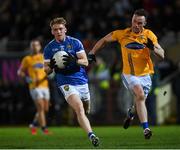 14 November 2021; Bailey Leonard of Coalisland and Tommy McCarron of Dromore during the Tyrone County Senior Club Football Championship Final match between Coalisland and Dromore at O’Neills Healy Park in Omagh, Tyrone. Photo by Ramsey Cardy/Sportsfile