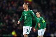 15 November 2021; George Saville of Northern Ireland during the FIFA World Cup 2022 Qualifier match between Northern Ireland and Italy at the National Football Stadium at Windsor Park in Belfast. Photo by Ramsey Cardy/Sportsfile