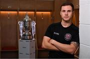 23 November 2021; Liam Burt stands for a portrait during the Bohemians FAI Cup Final Media Day at DCU Sports Campus in Dublin. Photo by Sam Barnes/Sportsfile