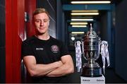 23 November 2021; James Talbot stands for a portrait during the Bohemians FAI Cup Final Media Day at DCU Sports Campus in Dublin. Photo by Sam Barnes/Sportsfile