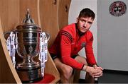23 November 2021; Rory Feely sits for a portrait during the Bohemians FAI Cup Final Media Day at DCU Sports Campus in Dublin. Photo by Sam Barnes/Sportsfile
