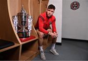 23 November 2021; Rory Feely sits for a portrait during the Bohemians FAI Cup Final Media Day at DCU Sports Campus in Dublin. Photo by Sam Barnes/Sportsfile