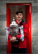 23 November 2021; Alfie Lewis of St Patrick's Athletic during the St Patrick's Athletic FAI Cup Final Media Day at Richmond Park in Dublin. Photo by Eóin Noonan/Sportsfile