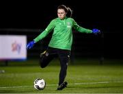 23 November 2021; Goalkeeper Megan Walsh during a Republic of Ireland training session at the FAI National Training Centre in Abbotstown, Dublin. Photo by Stephen McCarthy/Sportsfile