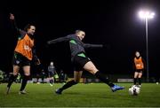 23 November 2021; Louise Quinn and Áine O'Gorman during a Republic of Ireland training session at the FAI National Training Centre in Abbotstown, Dublin. Photo by Stephen McCarthy/Sportsfile