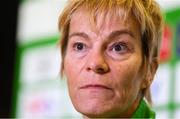 24 November 2021; Manager Vera Pauw during a Republic of Ireland Women press conference at FAI Headquarters in Abbotstown, Dublin. Photo by Stephen McCarthy/Sportsfile