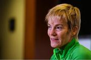 24 November 2021; Manager Vera Pauw during a Republic of Ireland Women press conference at FAI Headquarters in Abbotstown, Dublin. Photo by Stephen McCarthy/Sportsfile