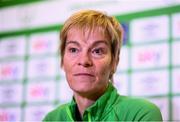 24 November 2021; Manager Vera Pauw during a Republic of Ireland Women press conference at FAI Headquarters in Abbotstown, Dublin. Photo by Stephen McCarthy/Sportsfile