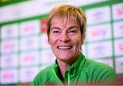 24 November 2021; Manager Vera Pauw during a Republic of Ireland Women press conference at FAI Headquarters in Abbotstown, Dublin. Photo by Stephen McCarthy/Sportsfile