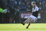 21 November 2021; Belmullet goalkeeper Shane Nallin takes a free kick during the Mayo County Senior Club Football Championship Final match between Knockmore and Belmullet at James Stephen's Park in Ballina, Mayo. Photo by Piaras Ó Mídheach/Sportsfile