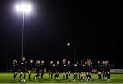 24 November 2021; Players warm up before a Republic of Ireland Women training session FAI National Training Centre in Abbotstown, Dublin. Photo by Stephen McCarthy/Sportsfile