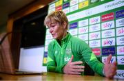 24 November 2021; Manager Vera Pauw during a Republic of Ireland Women press conference at FAI Headquarters in Abbotstown, Dublin. Photo by Stephen McCarthy/Sportsfile