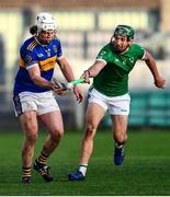 21 November 2021; Seán Dolan of St Rynagh's and David King of Coolderry during the Offaly County Senior Club Hurling Championship Final match between Coolderry and St Rynagh's at Bord na Mona O'Connor Park in Tullamore, Offaly. Photo by Ben McShane/Sportsfile