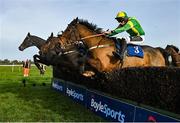 25 November 2021; Ciankyle, with Eoin Walsh up, jumps the last on their way to winning the Racing TV Handicap Steeplechase at Thurles Racecourse in Tipperary. Photo by Seb Daly/Sportsfile