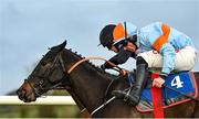 25 November 2021; Vina Ardanza, right, with Davy Russell up, on their way to winning the Thurles Maiden Hurdle, from second place Walnut Beach, left, with Shane Fitzgerald up, at Thurles Racecourse in Tipperary. Photo by Seb Daly/Sportsfile
