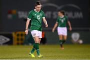 25 November 2021; Lucy Quinn of Republic of Ireland after her side conceded a first goal, scored by Slovakia's Martina Šurnovská, during the FIFA Women's World Cup 2023 qualifying group A match between Republic of Ireland and Slovakia at Tallaght Stadium in Dublin. Photo by Stephen McCarthy/Sportsfile