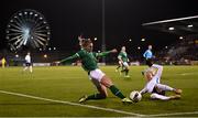 25 November 2021; Jamie Finn of Republic of Ireland in action against Jana Vojteková of Slovakia during the FIFA Women's World Cup 2023 qualifying group A match between Republic of Ireland and Slovakia at Tallaght Stadium in Dublin. Photo by Stephen McCarthy/Sportsfile