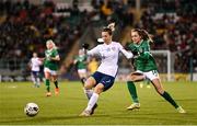 25 November 2021; Patrícia Fischerová of Slovakia in action against Heather Payne of Republic of Ireland during the FIFA Women's World Cup 2023 qualifying group A match between Republic of Ireland and Slovakia at Tallaght Stadium in Dublin. Photo by Stephen McCarthy/Sportsfile