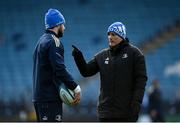 26 November 2021; Backs coach Felipe Contepomi in conversation with Robbie Henshaw during the Leinster Rugby captain's run at the RDS Arena in Dublin. Photo by Harry Murphy/Sportsfile