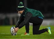 26 November 2021; Jack Carty of Connacht during the warm-up before the United Rugby Championship match between Connacht and Ospreys at The Sportsground in Galway. Photo by Piaras Ó Mídheach/Sportsfile