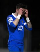 26 November 2021; Greg Halford of Waterford reacts after a missed goal chance during the SSE Airtricity League Promotion / Relegation Play-off Final between UCD and Waterford at Richmond Park in Dublin. Photo by Stephen McCarthy/Sportsfile