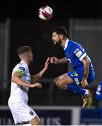 26 November 2021; Anthony Wordsworth of Waterford in action against Jack Keaney of UCD during the SSE Airtricity League Promotion / Relegation Play-off Final between UCD and Waterford at Richmond Park in Dublin. Photo by Stephen McCarthy/Sportsfile